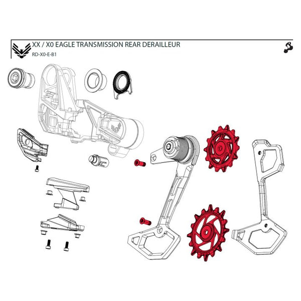 Sram | Rd Pulley Kit GX/XO T-Type Eagle Axs - 11.7518.104.008